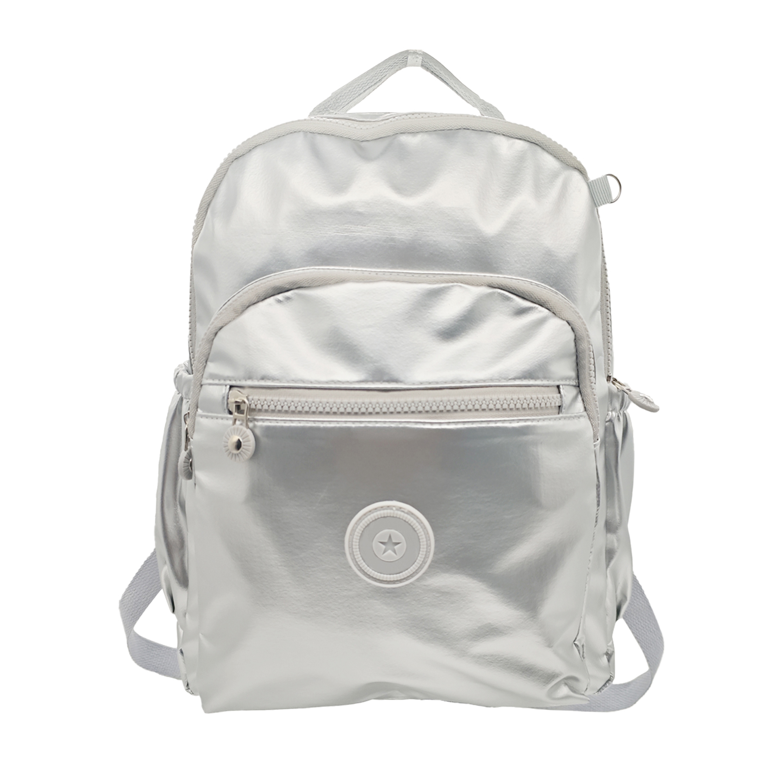UNITE STAR Nylon Backpack Medium Silver/Black