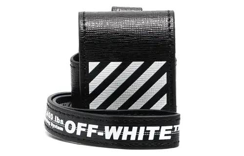 OFF WHITE Airpods Case Diag Black