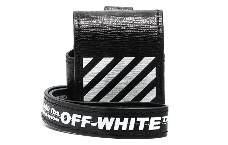 OFF WHITE Airpods Case Diag Black