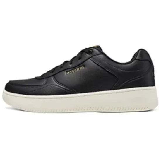 Skechers Court Classics Skateboard Shoes Men Low-Top Black White