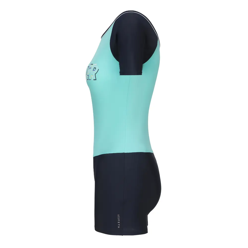 DECATHLON UNA SUMMER MINT One piece Swimsuit Women’s Teal/Gray Blue/Light Pink Purple