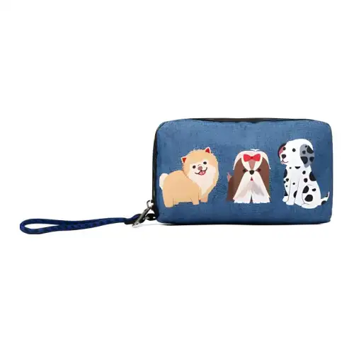 Skechers LeSportsac LePoesi, Collaboration Fabric Clutch Regular Unisex Denim Blue