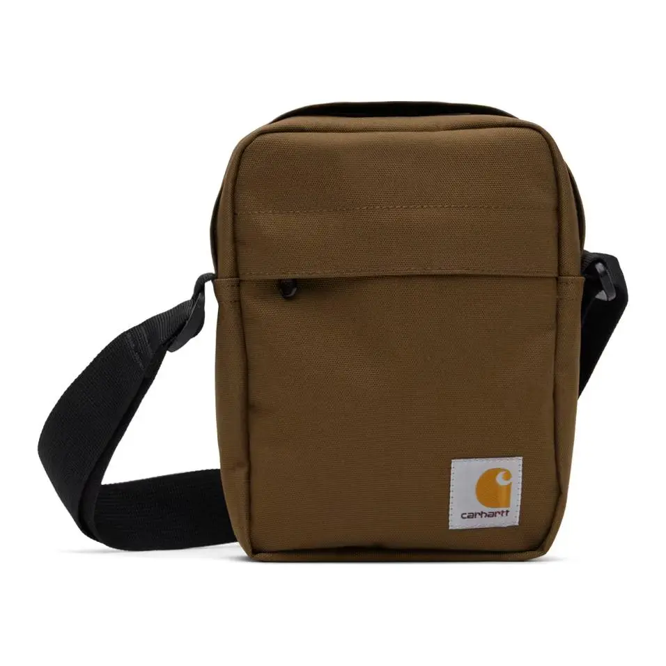 Carhartt WIP Zip Closure Polyester Shoulder Bag, Crossbody Bag Regular Unisex Brown