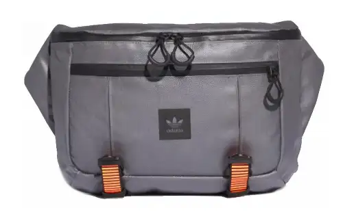 Adidas Originals Polyamide Sling Bag, Shoulder Bag, Crossbody Bag, Fanny Pack Large Unisex Gray