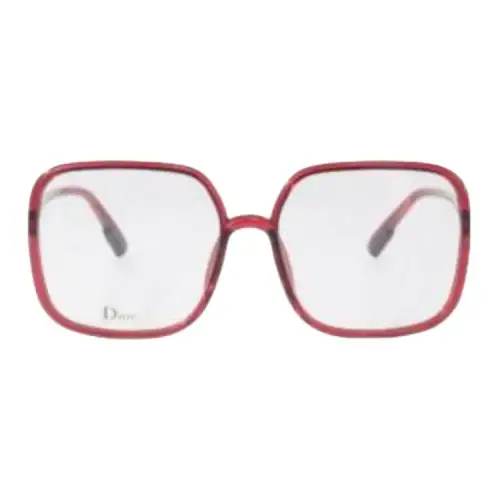 DIOR Acetate Square Eyeglass Frames Women's Red