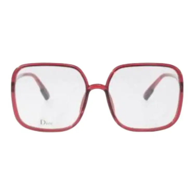 DIOR Acetate Square Eyeglass Frames Women's Red