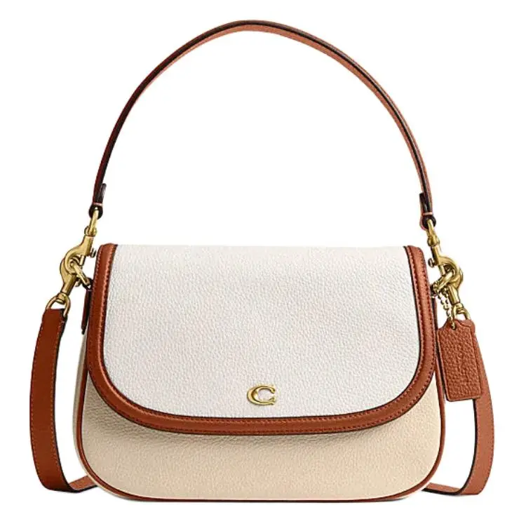 COACH Legacy Cow Leather Shoulder Bag, Crossbody Bag, Handbag Medium Women's B4 & Mixed Ivory White