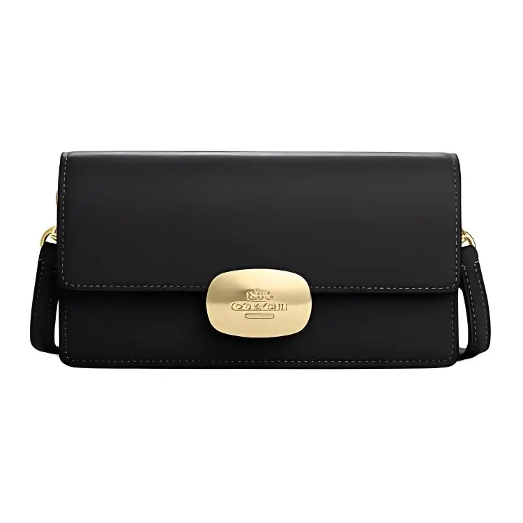 COACH Eliza Cow Leather Shoulder Bag, Crossbody Bag Small Women's Black