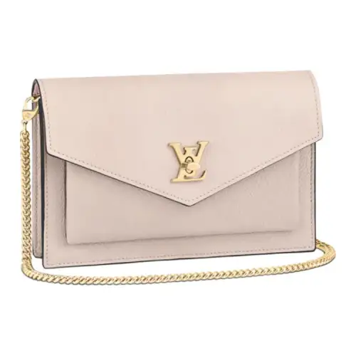 LOUIS VUITTON Mylockme Chain Pochette Greige Beige