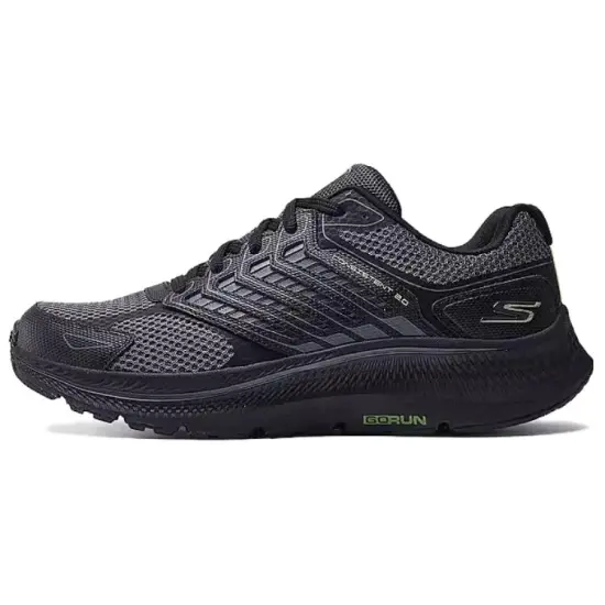 Skechers MEN'S GO Cushioning Support Rebound Low-Top Casual Running Shoes Men's Black Gray