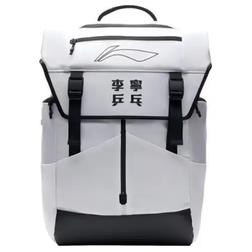 Li Ning Table Tennis Polyester Training Bag Backpack Regular Unisex White