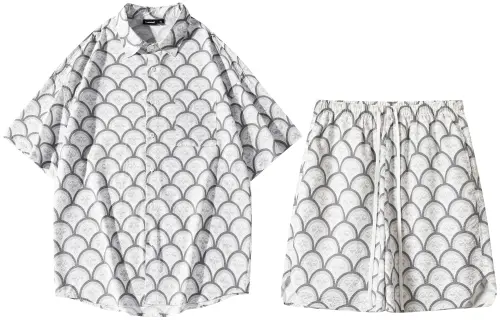 Shorts, shirt, set for men and women, with your logo imprint, with short sleeve, loose straight fit