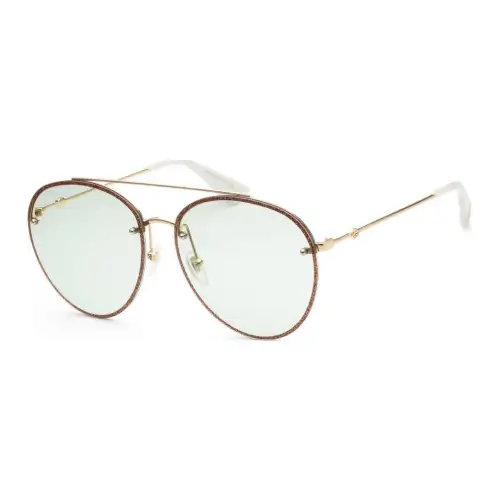 GUCCI Fashion Oval Sunglasses Women's Gold