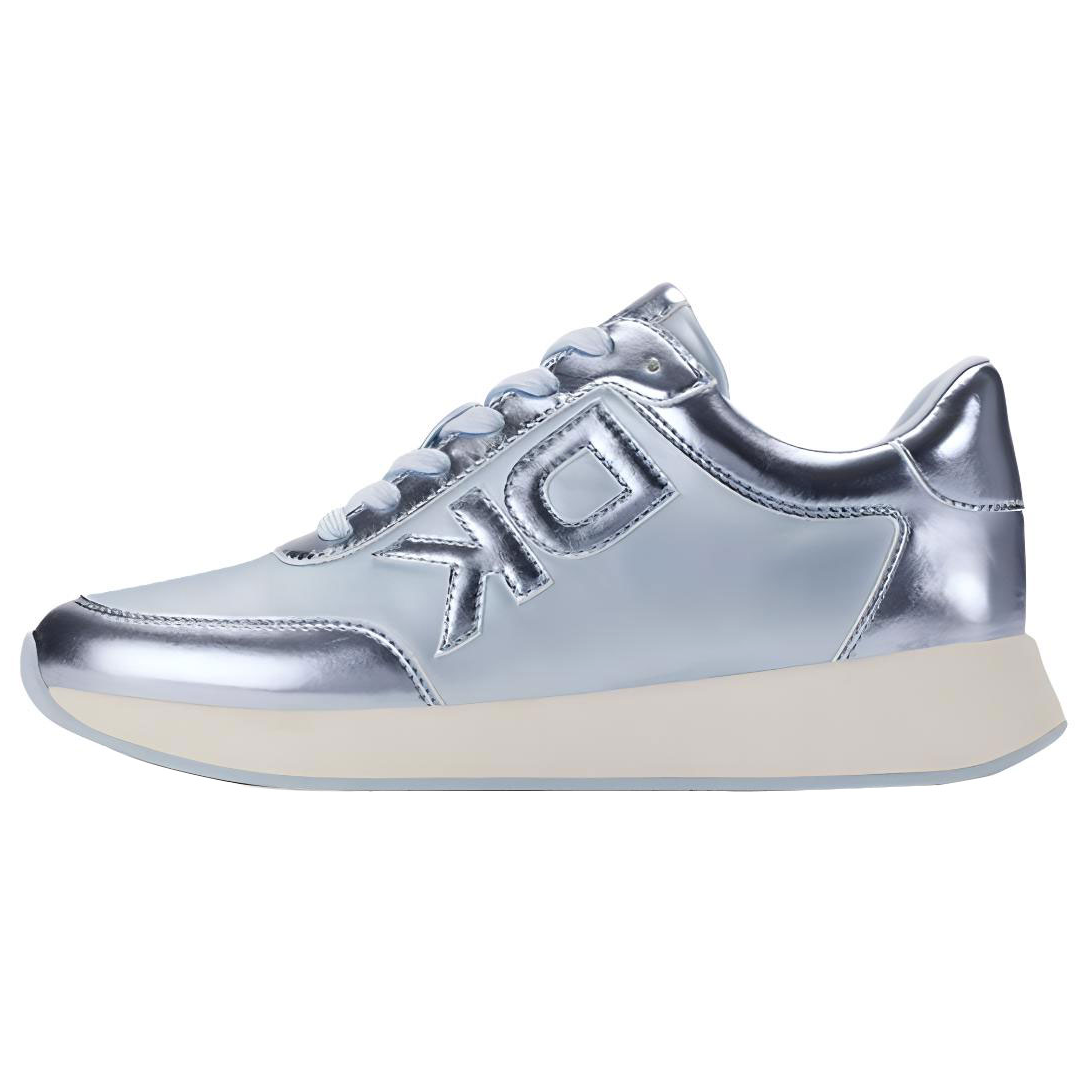 DKNY Круглая голова со шнурками эмблема стандартный Печать с низкой бандитской жизнью для отдыха обувь женский голубой