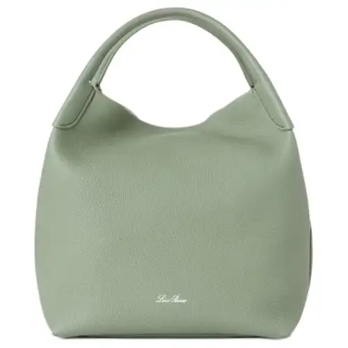 Loro Piana Calfskin Handbag Large Women's Sage Green