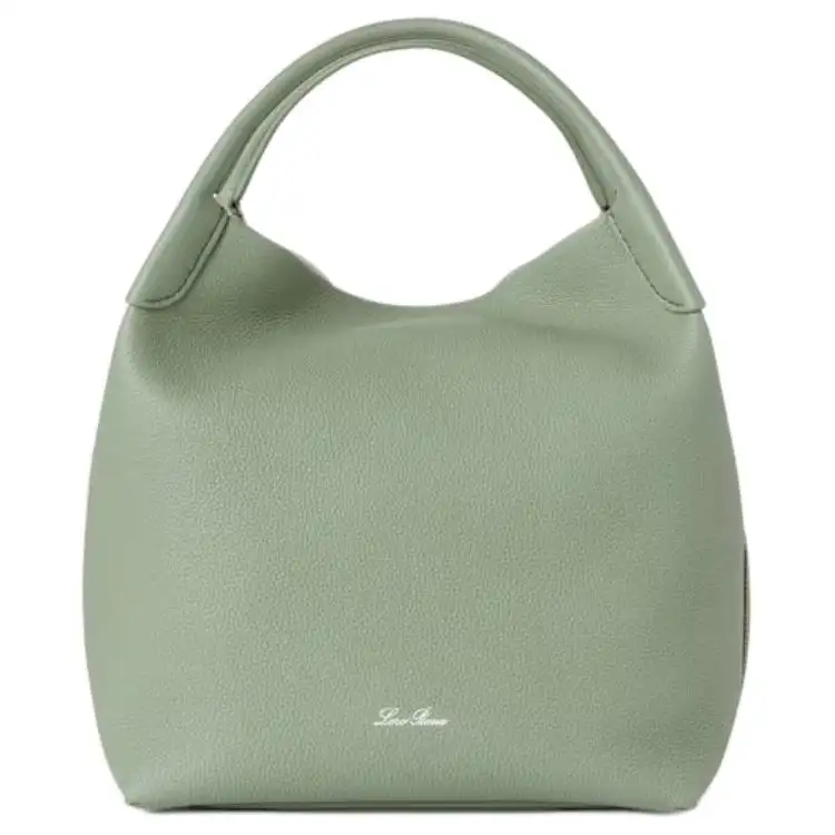 Loro Piana Calfskin Handbag Large Women's Sage Green