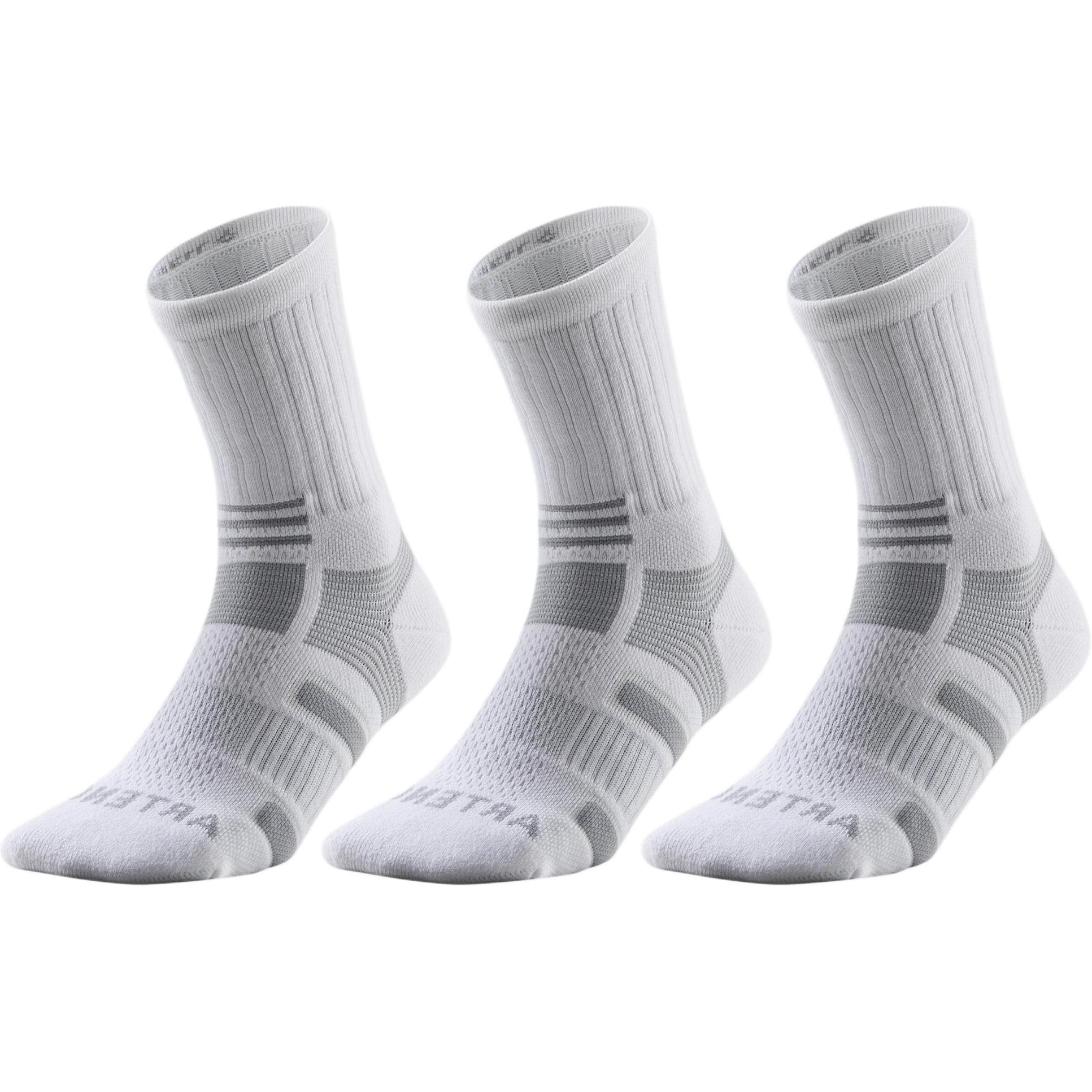 DECATHLON Knee High Socks Unisex 3 Pack White