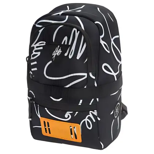 Li Ning Artist DFT Collaboration Zip Closure Fabric Sling Bag Regular Unisex Black