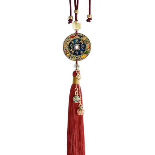Houmo homooful cloisonné enamel car pendant interior car pendant ancient gold peace car perfume aromatherapy universal