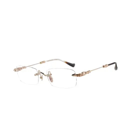 Chrome Hearts Rectangular Eyeglass Frames Men's Gold