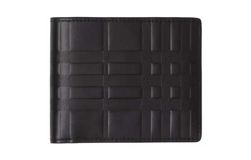 Burberry Cow Leather Wallet Regular Men's Black