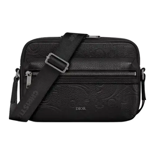 DIOR Rider 2.0 Leather With Grain Calfskin Messenger Bag, Shoulder Bag, Crossbody Bag Men's Black