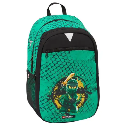 LEGO Lego, foldable retroreflective green backpack with zipper, material