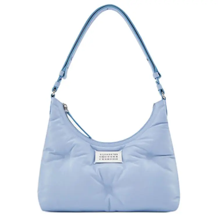 Maison Margiela Glam Slam Sheepskin Hobo Bag Shoulder Bags Small Women's Light Blue