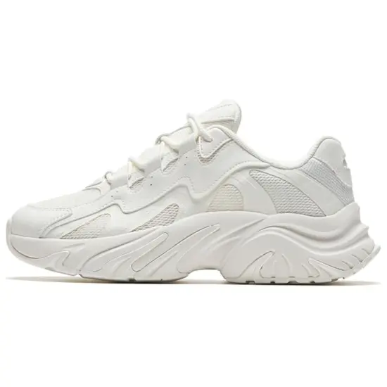 ANTA Casual Shoes Women's Low-Top Ivory White/Muddy Sand Gray