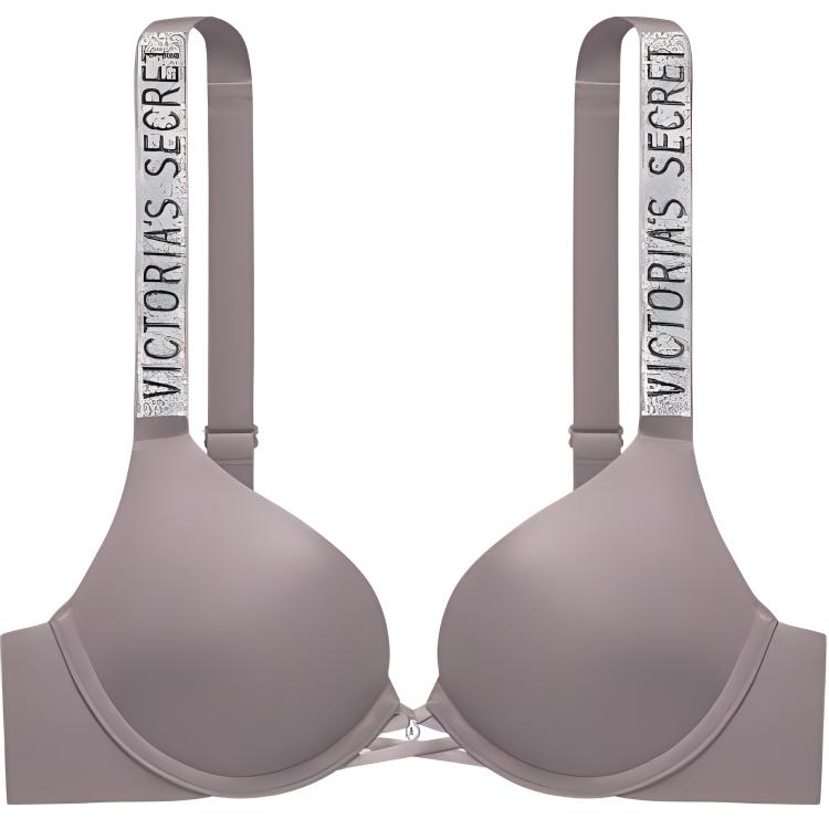 Victoria's Secret Victoria's Secret VERY SEXY Shiny Logo Letter Straps Nude Photosensitive Bra Women's Light Purple