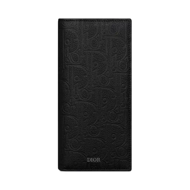 DIOR Leather Wallet Men's Black