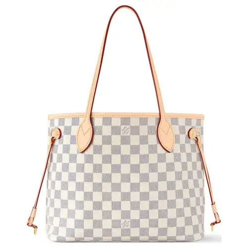 LOUIS VUITTON NEVERFULL Damier Azur Coated Canvas Tote Bag, Shopping Bag, Handbag, Shoulder Bag Small Women's Pink