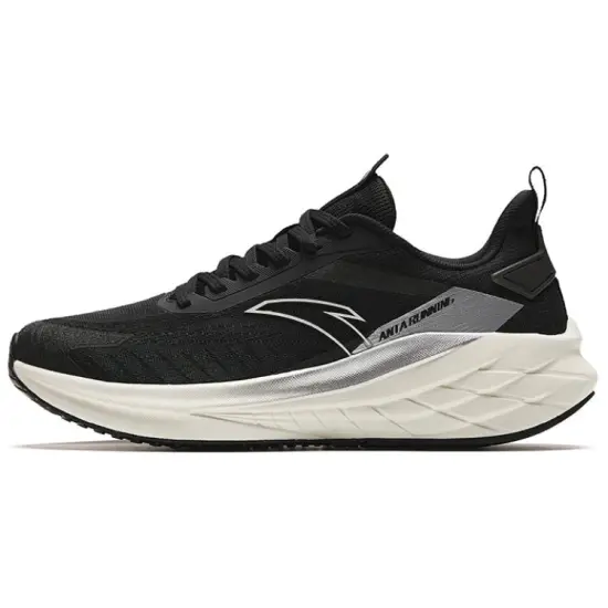 ANTA LingFeng Running Shoes Men Low-Top Basic Black/Silver/Ivory White