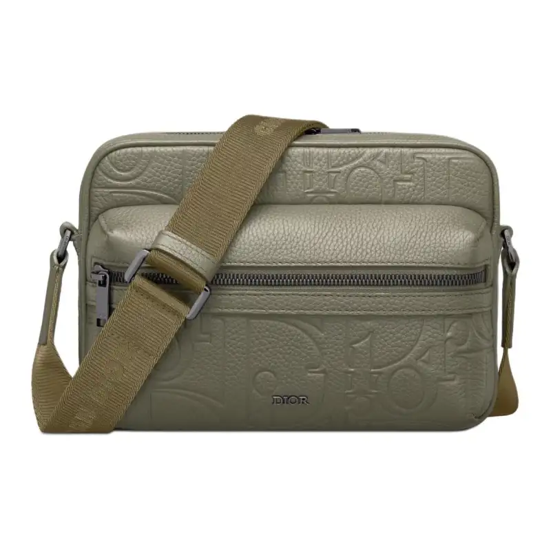 DIOR Rider 2.0 Grain Calfskin Messenger Bag, Shoulder Bag, Crossbody Bag Men's Khaki