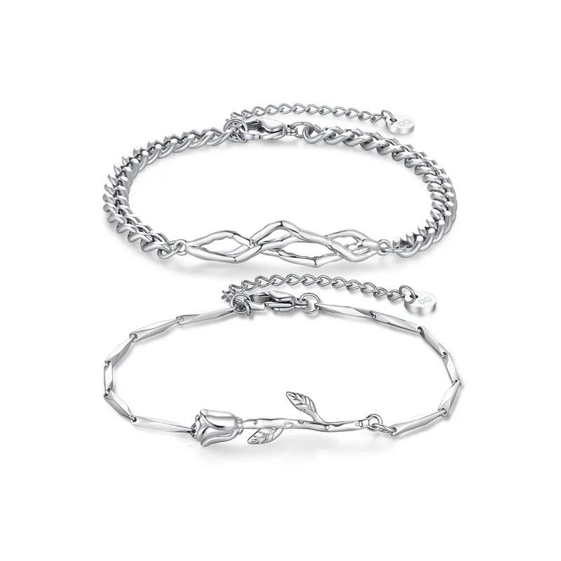 Zeroline S925 Silver/Titanium Steel Bracelets Unisex
