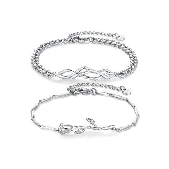 Zeroline S925 Silver/Titanium Steel Bracelets Unisex