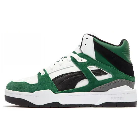 PUMA Slipstream Skateboarding Shoes Unisex Mid-top White/Green/Black