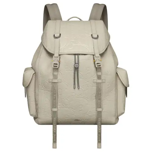 DIOR Hit The Road Grain Calfskin Backpack Men's Ecru