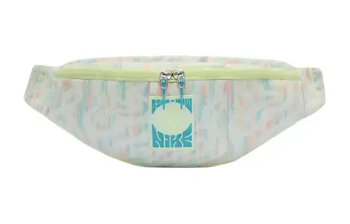 Nike Heritage Fabric Shoulder Bag, Crossbody Bag, Fanny Pack Regular Unisex White & Light Yellow & Cactus Green
