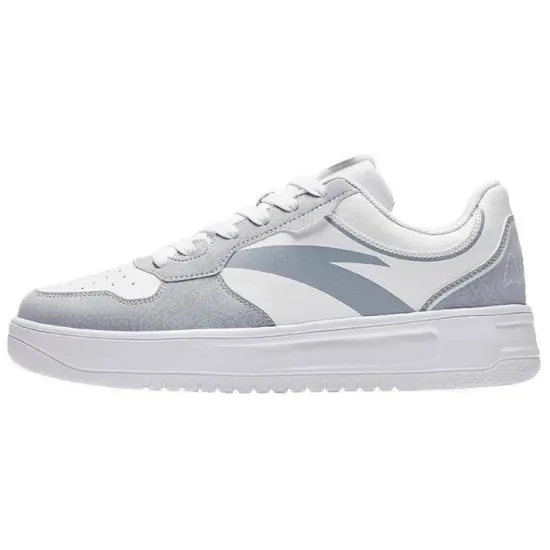 Anta Anti Slip Wear Resistant Low Top Skateboard Shoes Men's White Gray