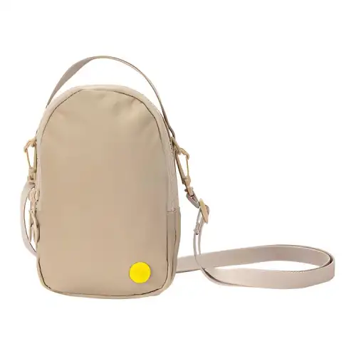 Anta Life Collection Fabric Portable One Shoulder Crossbody Cell Phone Pouch Regular Unisex Khaki