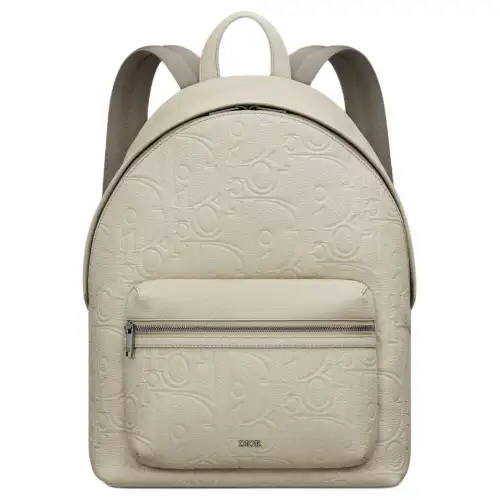 DIOR Rider 2.0 Grained Calfskin Backpack Men's Beige