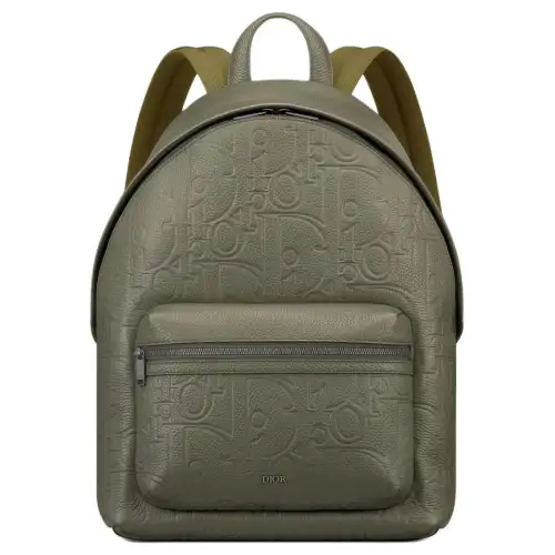DIOR Rider 2.0 Grained Calfskin Backpack Men's Khaki