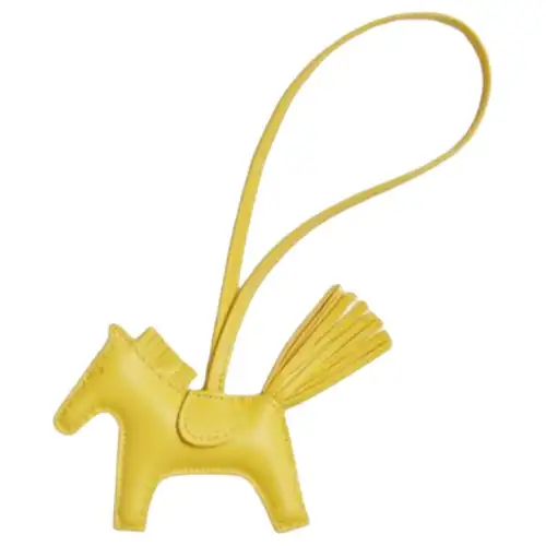HERMES Rodeo Lambskin Charms Unisex Yellow
