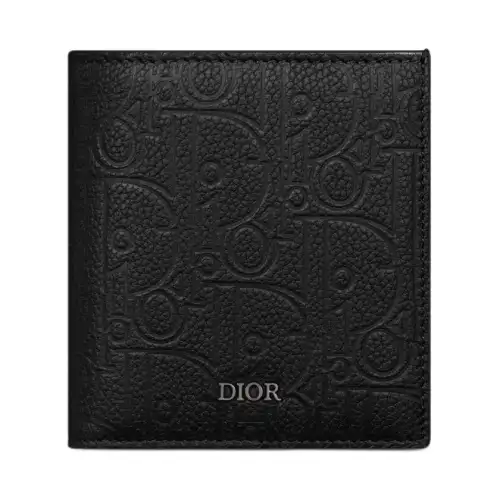 DIOR Smooth Cow Leather Wallet Men's Black