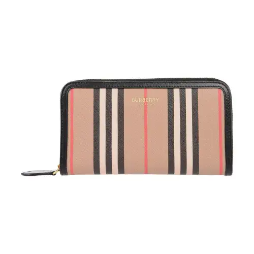 Burberry Calfskin Wallet Women's Light Umber