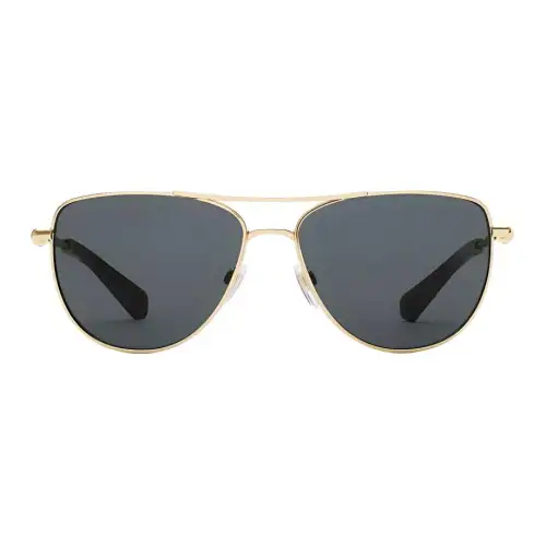 Burberry Plate And Metal Acetate Aviator Sunglasses Unisex Gold