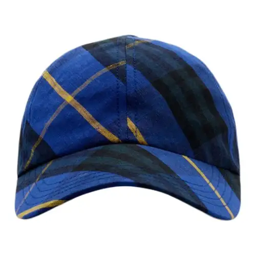 Burberry Checked Curved Peak Baseball Cap