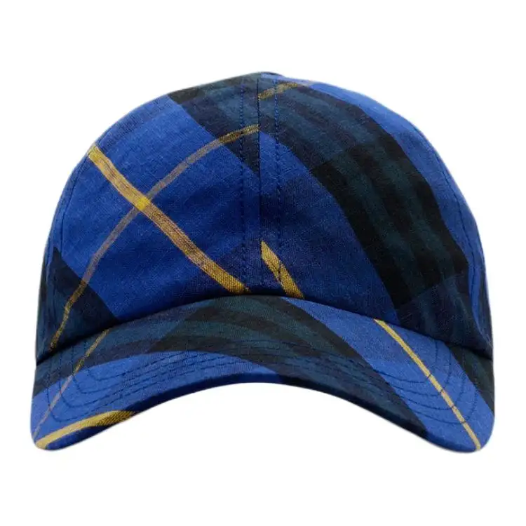 Burberry Checked Curved Peak Baseball Cap