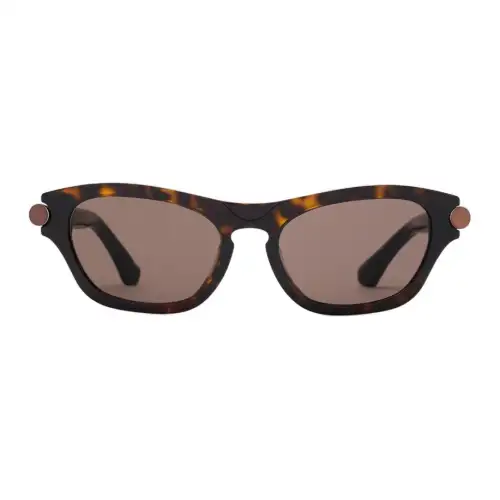 Burberry Acetate Irregular Shape Sunglasses Unisex Tortoiseshell